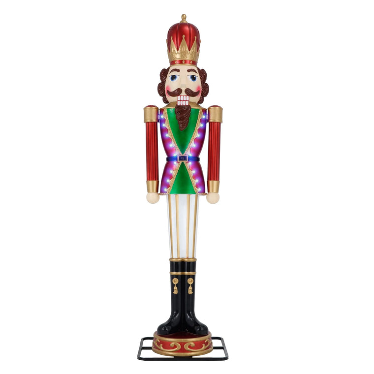 Holiday Time 9-Foot Animated Christmas Nutcracker Blow Mold Decoration in Multicolor